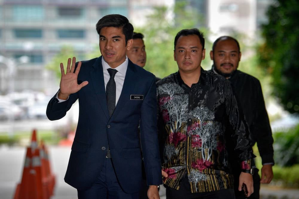 Muar MP Syed Saddiq Syed Abdul Rahman (left). Photo by Bernama