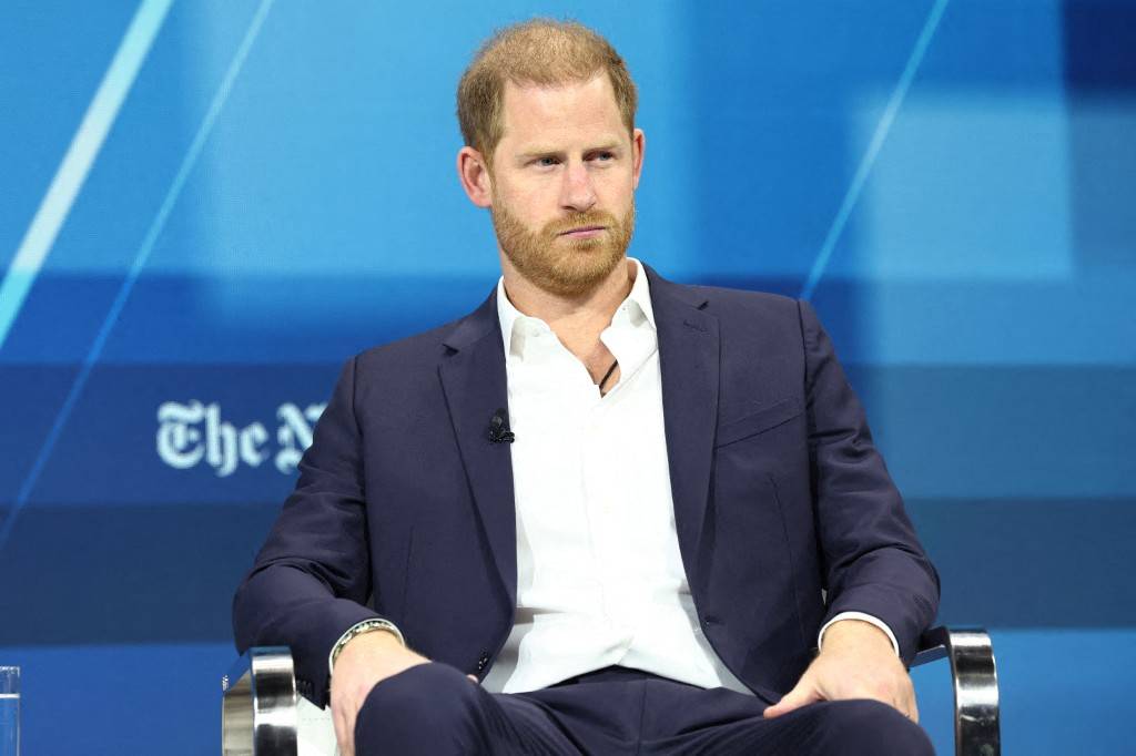 Prince Harry, The Duke of Sussex, looks out into the crowd during the New York Times annual DealBook summit at Jazz at Lincoln Center on Dec 4, 2024 in New York City. - (Photo by Michael M. Santiago / AFP)