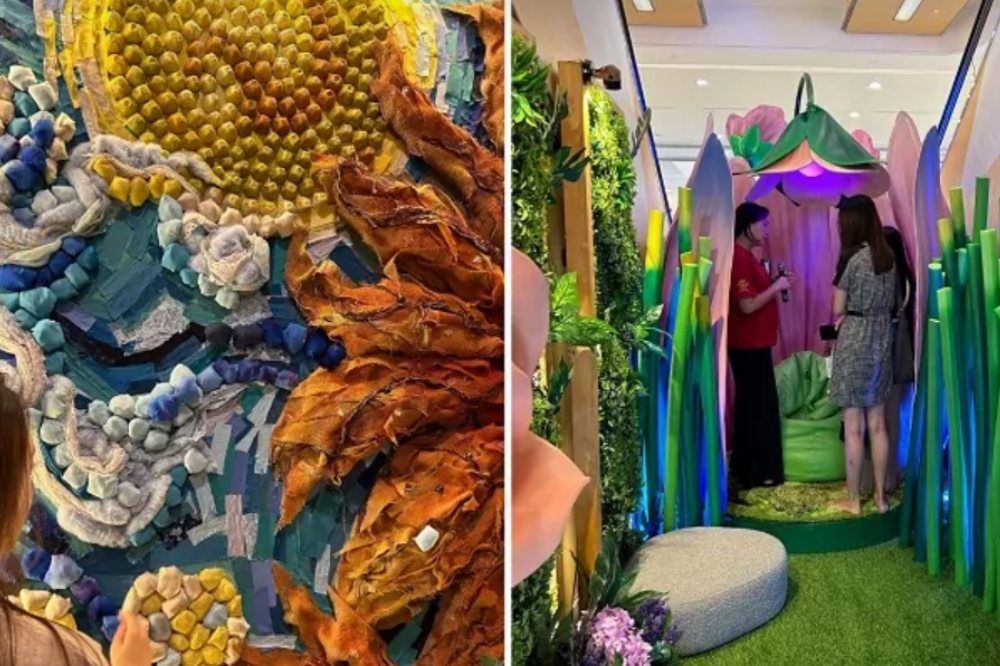 (left) Sensory Wall inspired by Van Gogh and Calm Pod at Sunway Putra Mall. (Photo: Sunway Putra Mall's official website)
