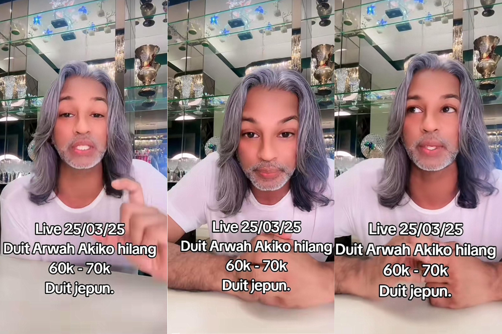 Ridzokumura expressed his disappointment duringa a recent TikTok live after realising that a sum of money, estimated to be between RM60,000 and RM70,000, belonging to his late wife, went missing.