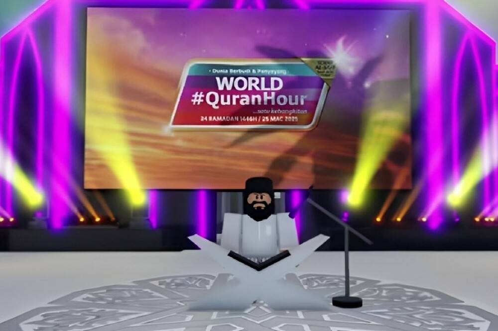 Content creator Cikgu Zydd organised the first-ever World #QuranHour event within the popular online game Roblox. Photo: Cikgu Zydd's TikTok account