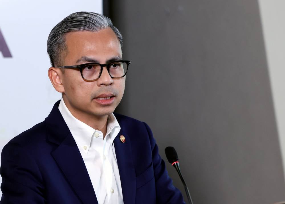 Communications Minister Datuk Fahmi Fadzil a press conference after the Cabinet meeting today. - Photo by Bernama