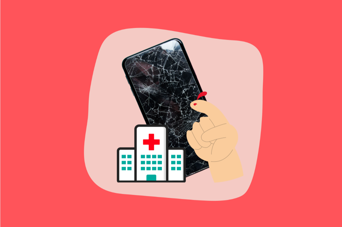 Did you know that a cracked screen protector can lead to more serious injuries than most people think? Photo edited on Canva