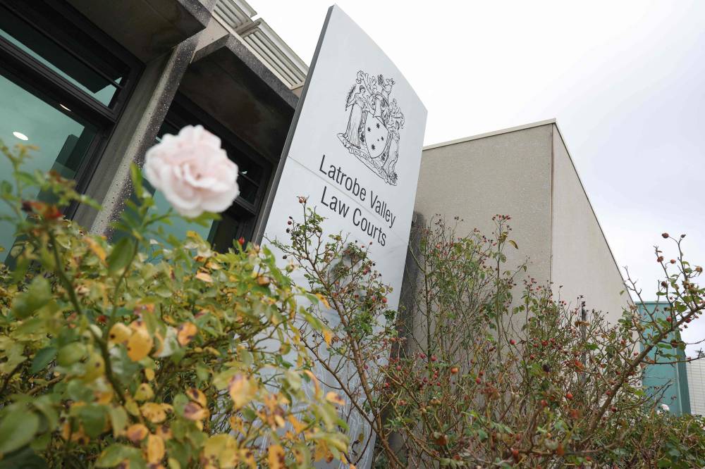 This picture shows a general view of the Latrobe Valley Magistrates' Court building in Morwell, where an Australian woman accused of murdering three people with a toxic mushroom-laced beef Wellington faces trial on April 30, 2025 in a case that has grabbed global attention. (Photo by Martin KEEP / AFP)