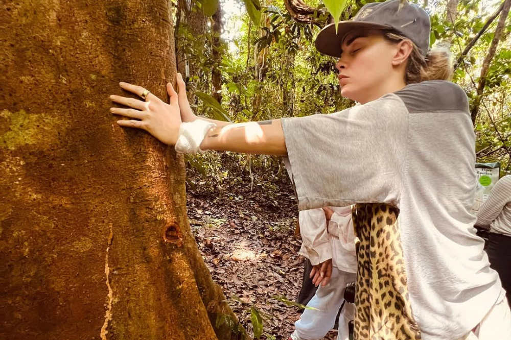 Cara Delevingne is currently in Malaysia for a week-long visit to take part in a campaign aimed at saving the critically endangered Malayan tiger. - Credit photo: Instagram / @caradelevingne