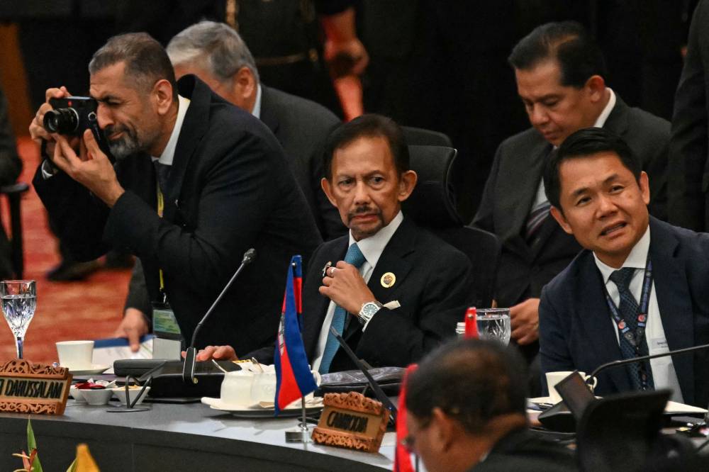 The sultan is in Kuala Lumpur with other Association of Southeast Asian Nations (ASEAN) leaders, who are meeting on Tuesday with Chinese Premier Li Qiang and dignitaries from the Gulf Cooperation Council (GCC). Photo: STA ROSA / AFP
