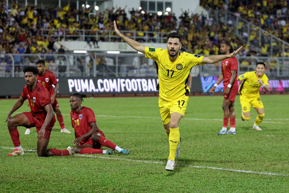 Substitute striker Paulo Josue scored an equaliser with about 10 minutes remaining to save the honour of the Harimau Malaya squad in front of their own fans after defender Sidny Lopes Cabral had put Cape Verde ahead early in the first half. - Bernama photo