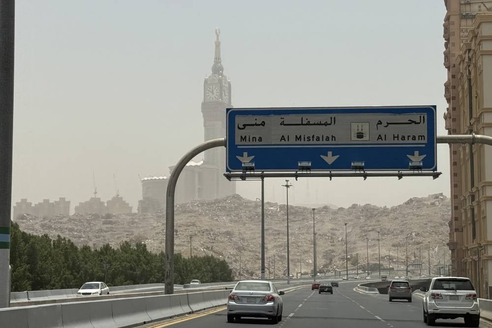 Malaysian haj pilgrims for the 1446H/2025M season are advised to wear face masks due to dusty and hazy weather conditions, with the Air Pollution Index (API) reaching an unhealthy level of 180. - Photo by Bernama
