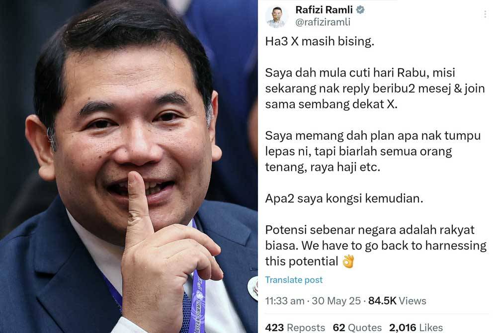 Economy Minister Datuk Seri Rafizi Ramli has hinted that he already has plans lined up once his leave ends on June 17.