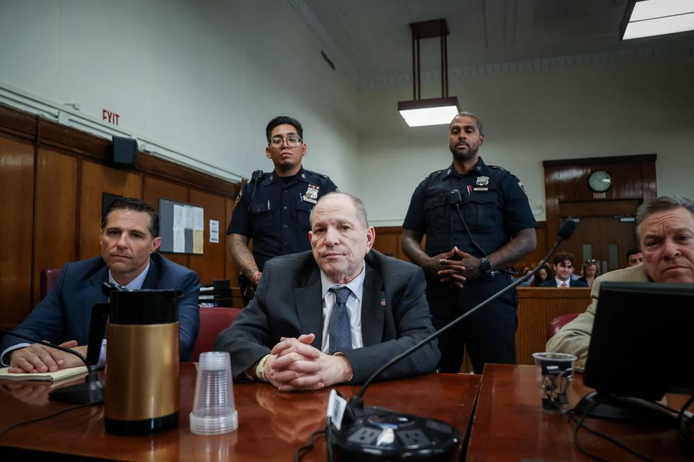 Former Hollywood film producer Harvey Weinstein appears in Manhattan Criminal Court during his rape and sexual assault re-trial in New York on June 4, 2025. The former Miramax studio boss is charged in the New York with the 2006 sexual assault of Miriam Haley and the 2013 rape of Jessica Mann. He also faces a new count for an alleged sexual assault of a 19-year-old in 2006. (Photo by Michael Nagle / POOL / AFP)