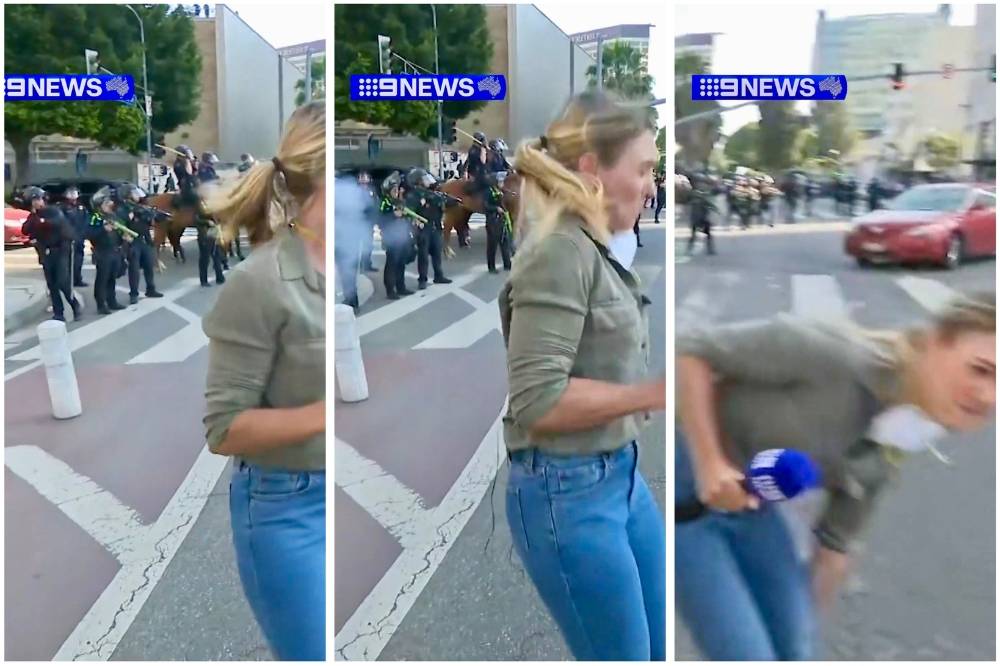 Australian TV correspondent Lauren Tomasi. Photo X