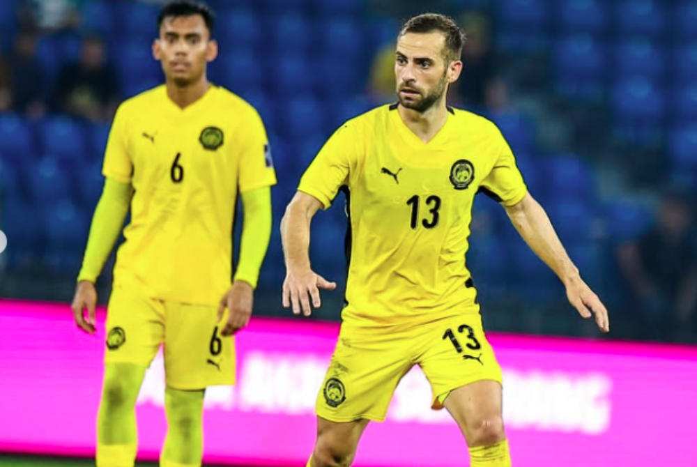 Hevel is one of seven heritage players in the Harimau Malaya squad. Photo source: h.serrano13/Instagram