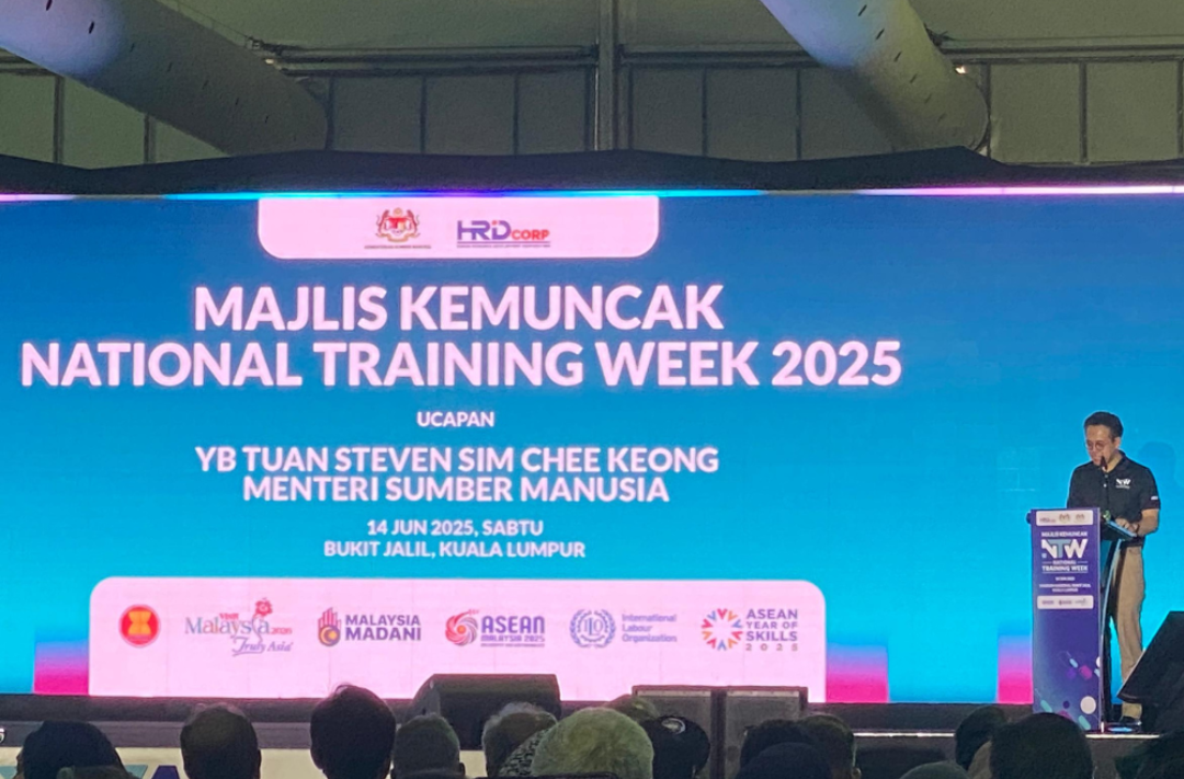 Human Resources Minister Steven Sim Chee Keong during his welcoming speech on Saturday at the National Stadium in Bukit Jalil.
