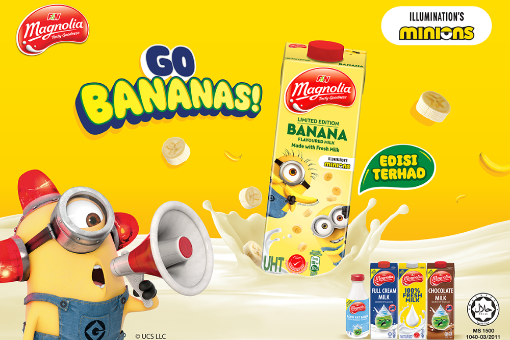 F&N Magnolia collaborates with Illumination to launch a wide range of Minions-themed products, available at Aeon outlets and 99Speedmart stores nationwide.