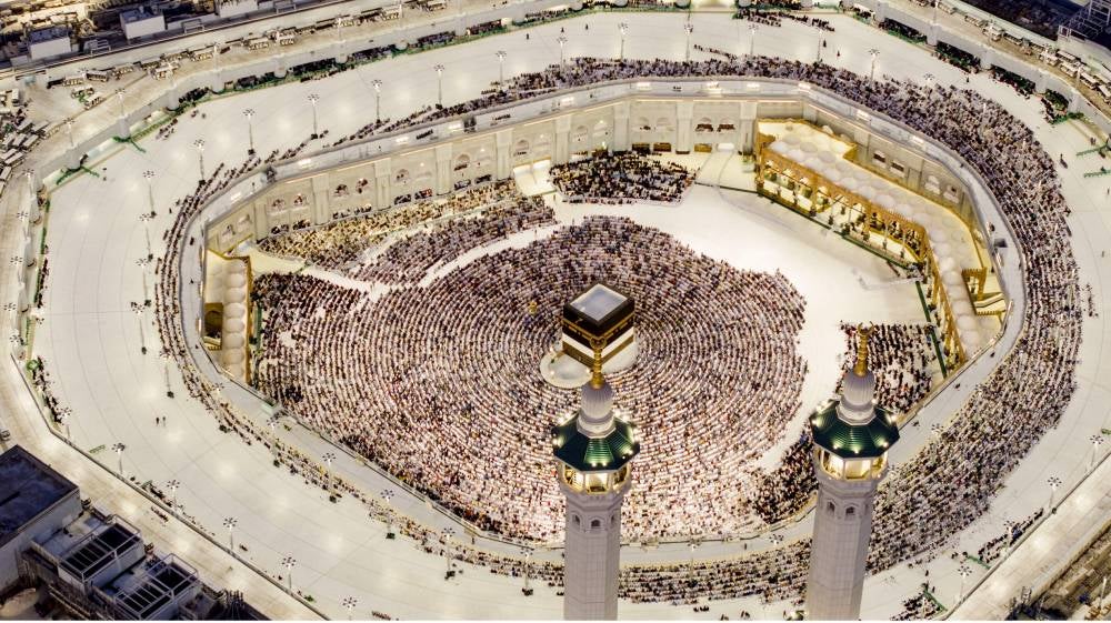 Drone footage captured today, 12 Dhu Al-Hijjah (June 8, 2025), at approximately 4pm, shows footage of the Grand Mosque in Makkah. - Photo by Bernama