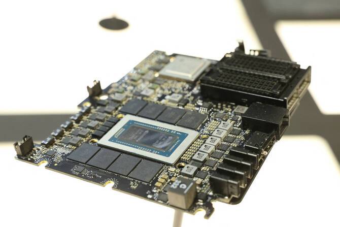 NVIDIA components and circuit board are displayed at the GTC Paris NVIDIA at the VivaTech technology startups and innovation fair at the Paris Expo Porte de Versailles, in Paris on June 12, 2025. - (Photo by AFP)