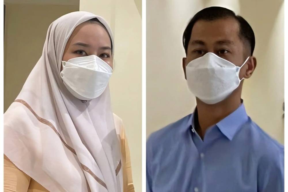 Etiqah (left) and her ex-husband, Mohammad Ambree Yunos.