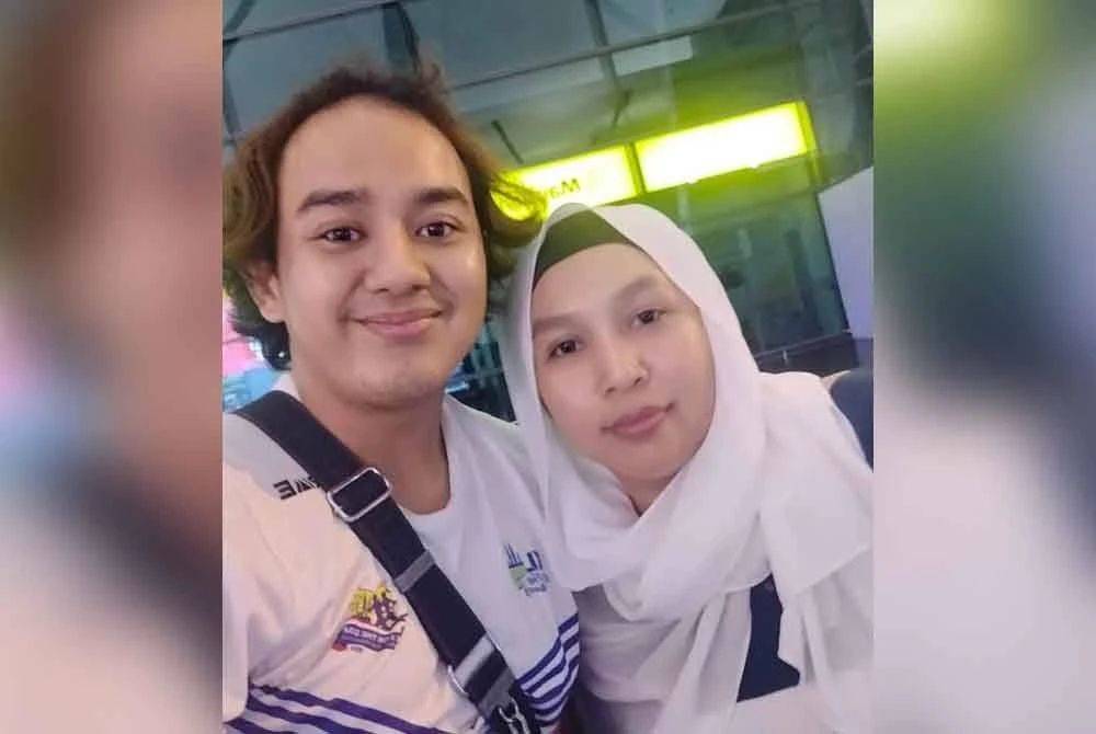 Hafizi Hamdan (left) with his aunt Hasmalina Ahmad.