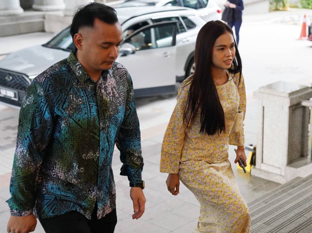 Celebrity Bella Astillah previously drew attention when she attended the third day of the hearing of an appeal by Muar MP Syed Saddiq Syed Abdul Rahman at the Court of Appeal in Putrajaya, in April. - Photo by ROSLI TALIB