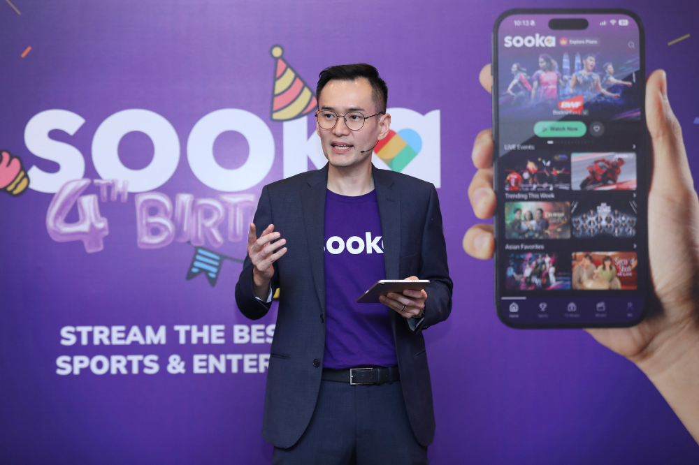 sooka’s director Chu Young Lee said, sooka is committed to connect Malaysians through sports and Asian entertainment by making sooka accessible to all. - Photo by sooka's management