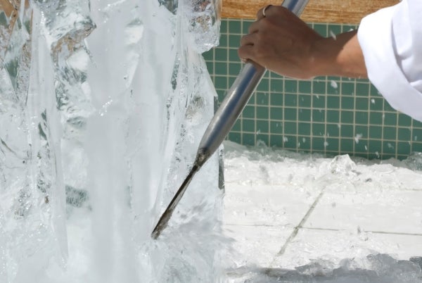 Ice sculptures add a touch of elegance to events, with strong demand from the hospitality sector. However, industry players warn that this captivating art form faces an uncertain future without new talent. - Photo illustrated via Canva