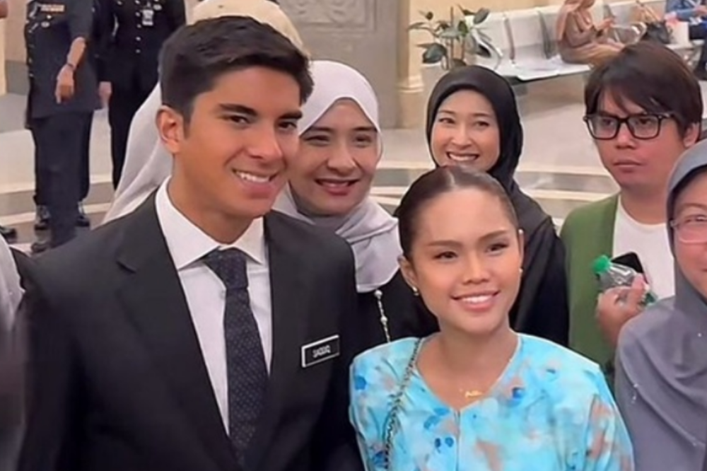 Syed Saddiq and Bella Astillah in court on June 26 in Putrajaya. (Sinar Video)