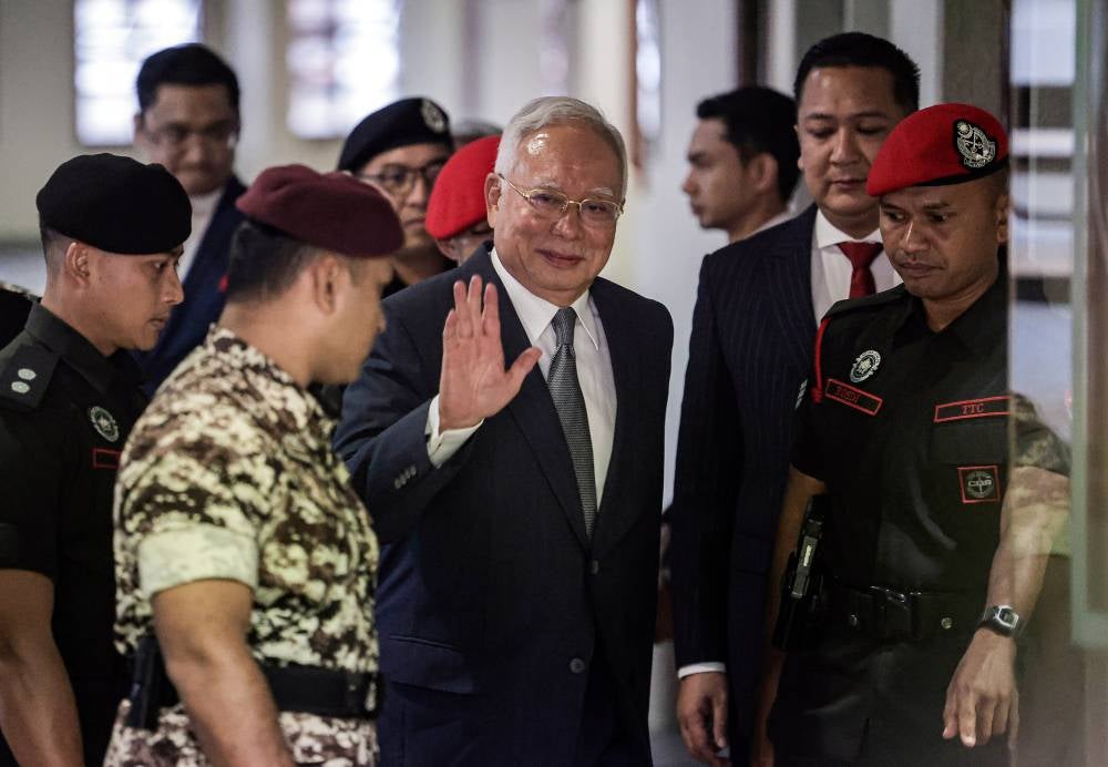 Former prime minister Datuk Seri Najib Razak (centre). Bernama FILE PIX