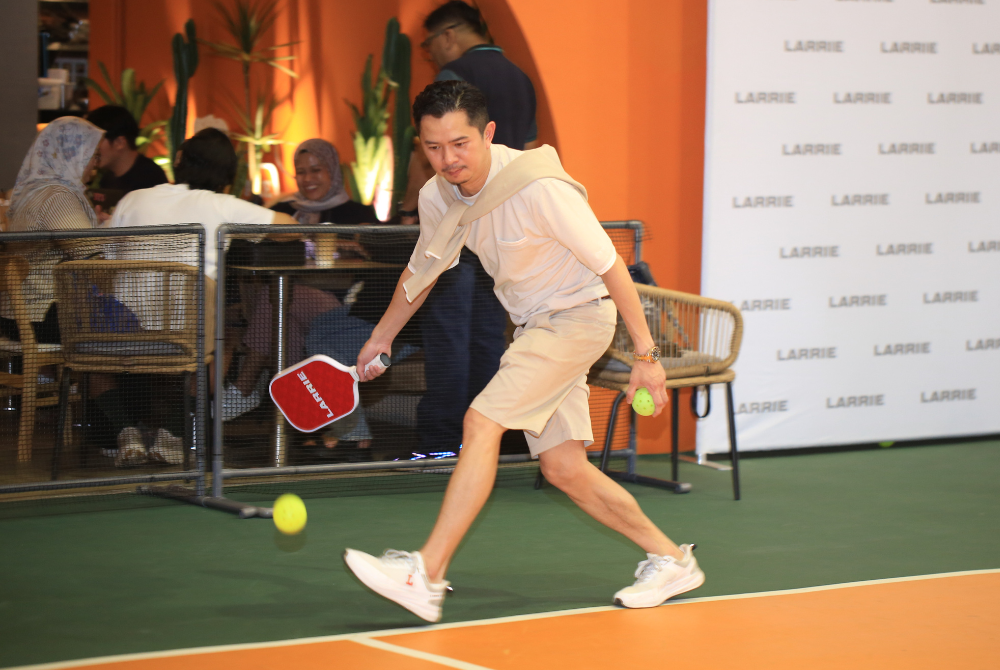 Guests were invited to hit the courts and try their hand at pickleball.