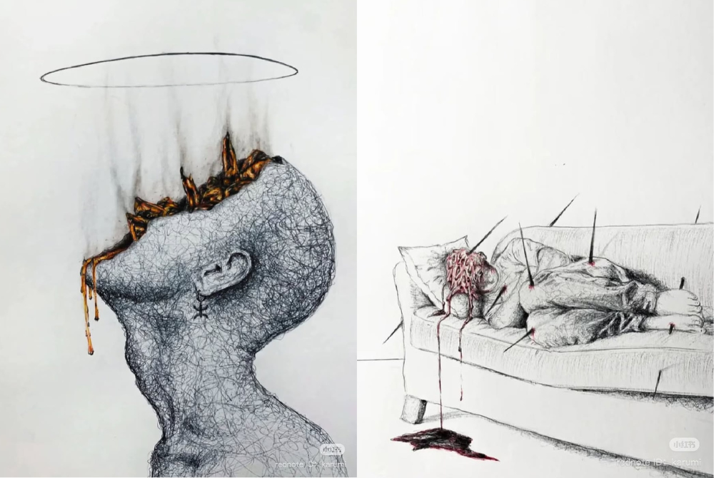 Among the dark and eerie images uploaded on his instagram.