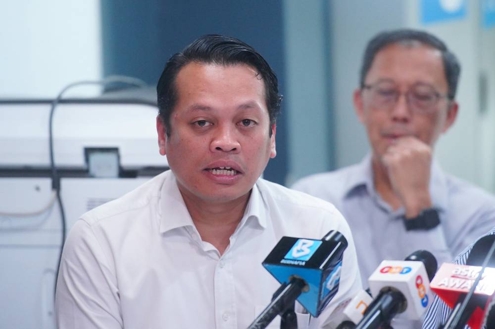 Setiawangsa MP Nik Nazmi Nik Ahmad during a press conference today. - Photo by MOHD HALIM ABDUL WAHID