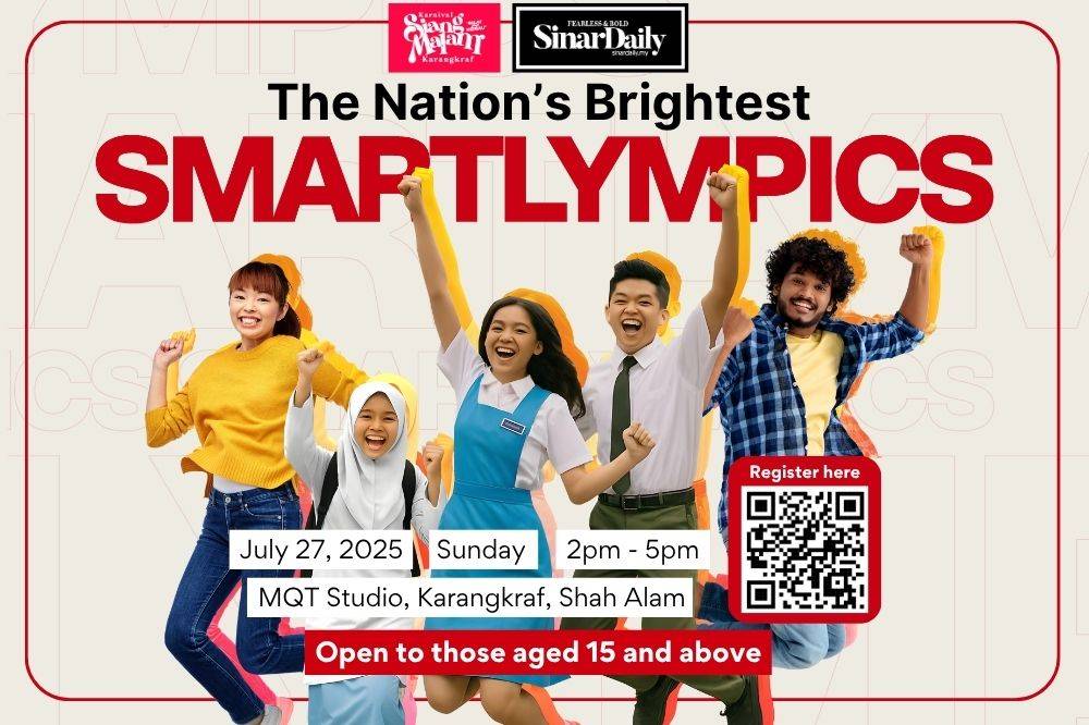 Get ready for Smartlympics, Sinar Daily’s high-energy knowledge showdown happening on July 27, at the MQT Studio, Karangkraf, Shah Alam.