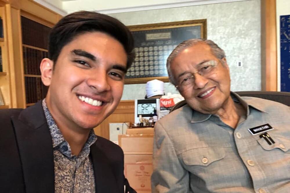 Syed Saddiq (left) and Dr Mahathir. Photo: Syed Saddiq's Facebook page