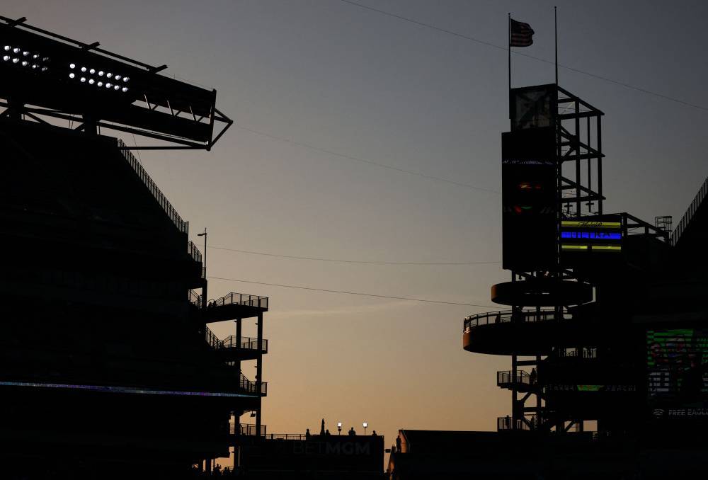 Stands are pictured ahead of the FIFA Club World Cup 2025 Group D football match between Tunis' Esperance Sportive de Tunis and England's Chelsea at the Lincoln Financial Field stadium in Philadelphia on June 24, 2025. (Photo by FRANCK FIFE / AFP)