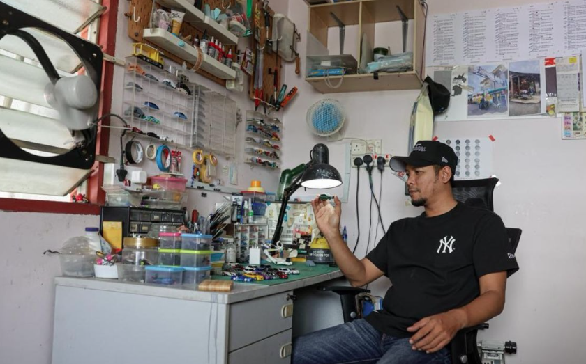 On the detailing technique, Jaidin said he begins by sanding uneven surfaces with sandpaper before applying primer, base coat, and using masking tape to paint intricate areas. - Bernama photo