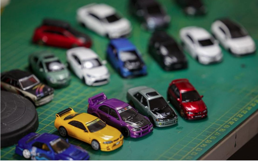 Mohd Jaidin said that 3D-printed resin miniature cars offer greater realism in elements like lights, spoilers, side mirrors, and door lines compared to die-cast Hot Wheels cars. - Bernama photo