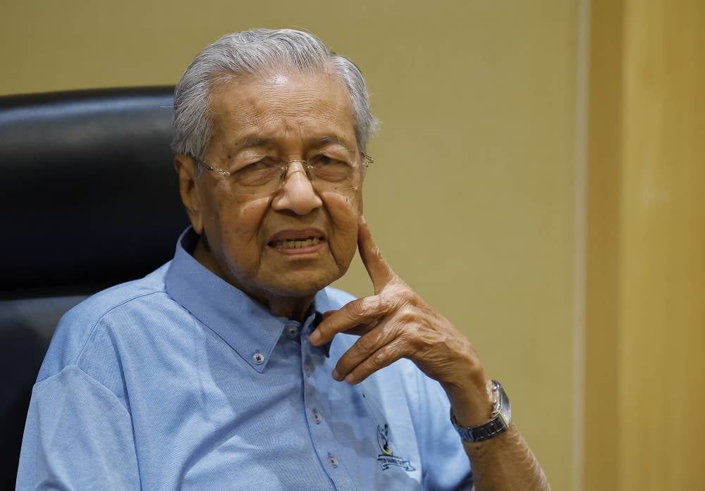 Former prime minister Tun Dr Mahathir Mohamad