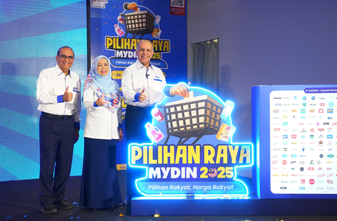Mydin managing director, Datuk Ameer Ali Mydi officially launched the MYDIN 2025 Election Campaign, themed “People’s Choice, People’s Prices,” today. Photo / MOHD HALIM ABDUL WAHID