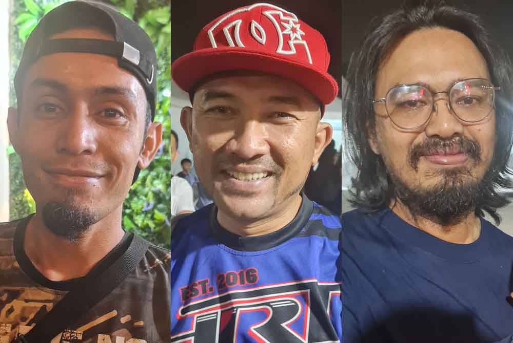 From left: Hanafi, Mohd Badrul dan Khairul Azhar