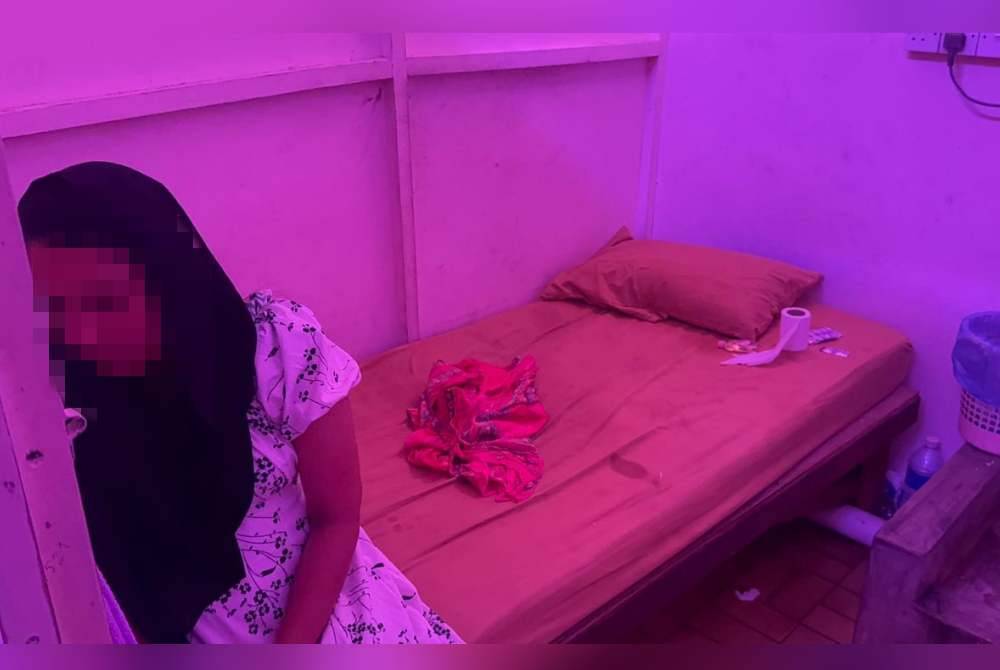 A woman believed to be a prostitute was detained in the raid conducted on Tuesday.