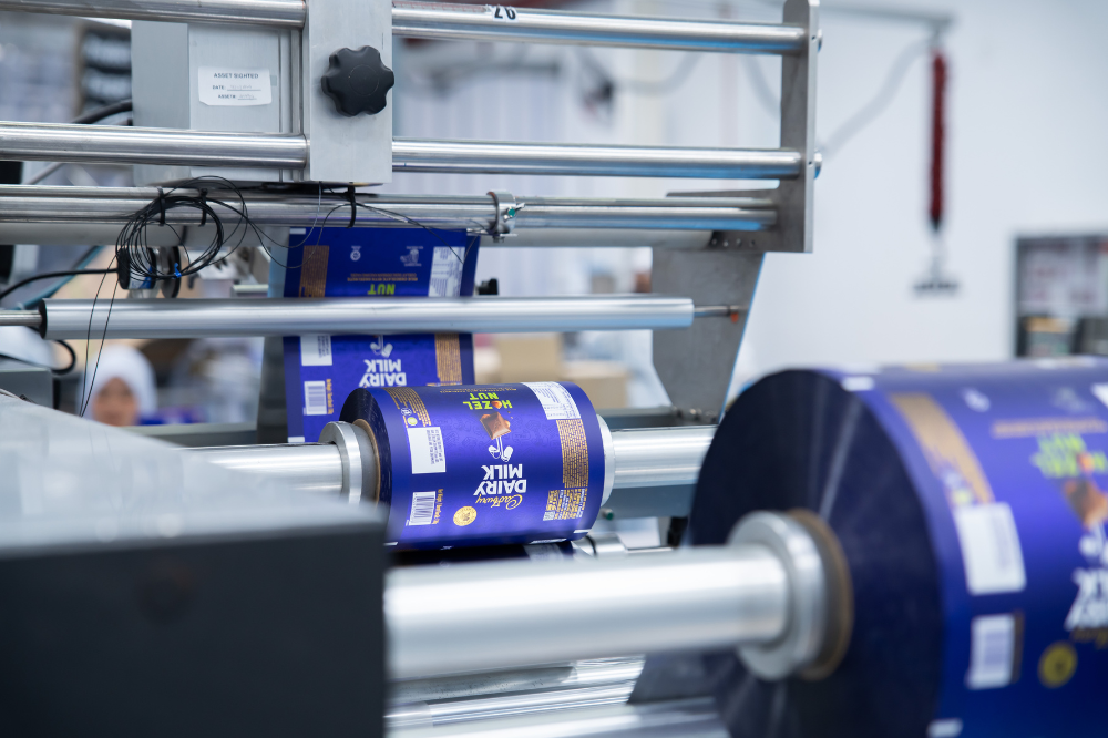 The chocolate bars are packaged in Cadbury Dairy Milk’s signature gold foil and sleeve before being distributed across Malaysia and Southeast Asia. - Photo by Cadbury's management