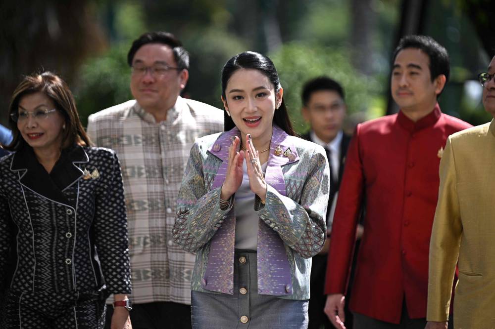 Thai Prime Minister Paetongtarn Shinawatra was suspended by the country's Constitutional Court on July 1, 2025, as it opened a probe into her conduct in a diplomatic spat with Cambodia. (Photo by Lillian SUWANRUMPHA / AFP)