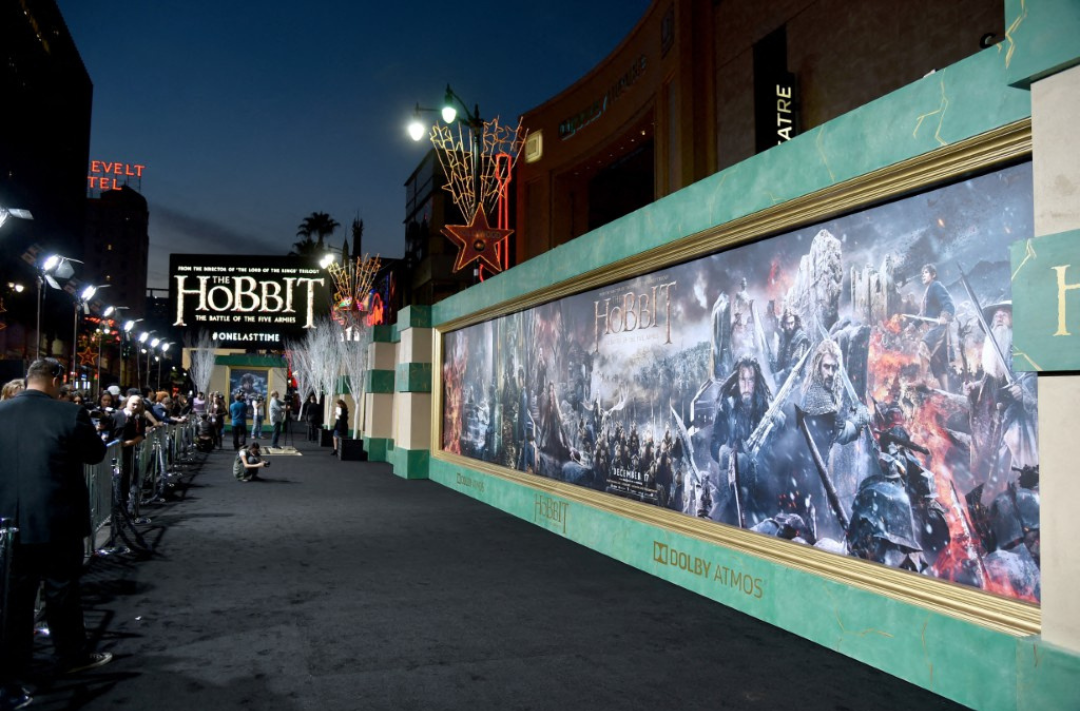A view of the atmosphere at the premiere of New Line Cinema, MGM Pictures and Warner Bros. Pictures' "The Hobbit: The Battle of the Five Armies" at Dolby Theatre on December 9, 2014 in Hollywood, California. Kevin Winter/Getty Images/AFP