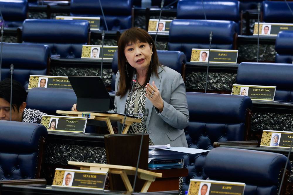 Deputy Finance Minister Lim Hui Ying during a question-and-answer session at Dewan Rakyat on Thursday. Photo by Bernama