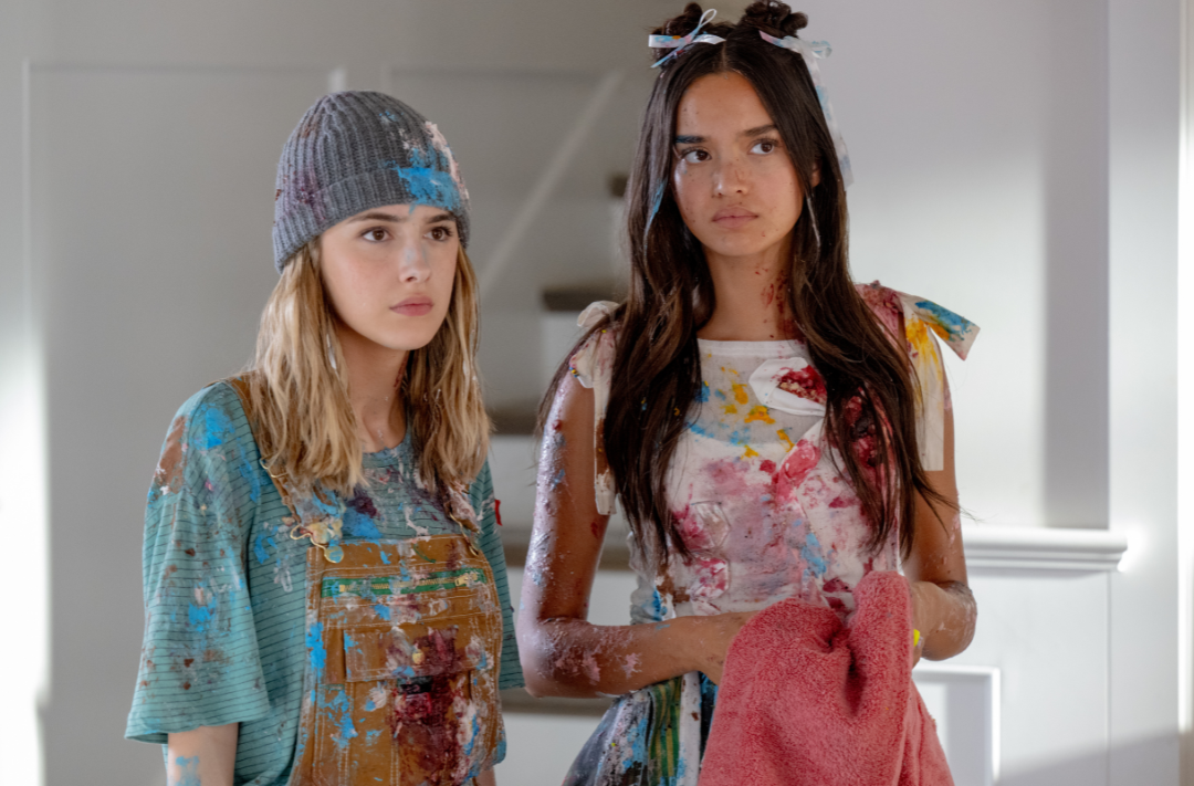 Anna’s teen daughter Harper (played by rising star Julia Butters) and Lily Reyes (Sophia Hammons) also get pulled into the magical mess. Photo: Disney