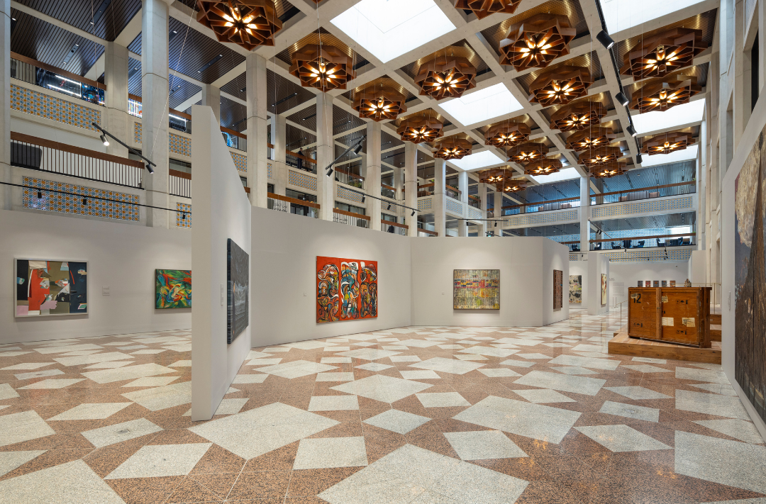 The installation at the Cultural Foundation Abu Dhabi. Photo: Zena Khan 