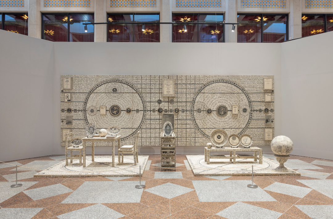 The installation at the Cultural Foundation Abu Dhabi. Photo: Zena Khan 