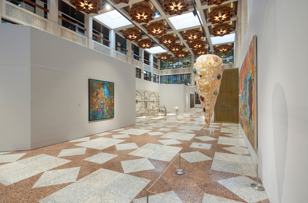 The installation at the Cultural Foundation Abu Dhabi. Photo: Zena Khan 