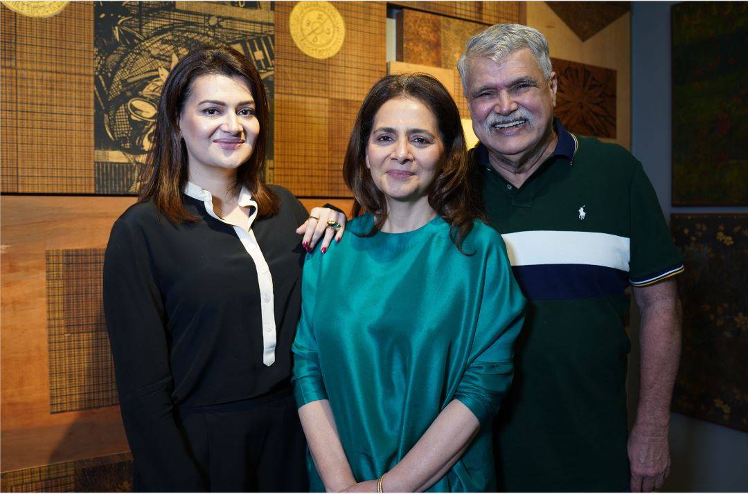Zena Khan, Aliya and Farouk Khan talk about their shared love for art. Photo: Sinar Daily