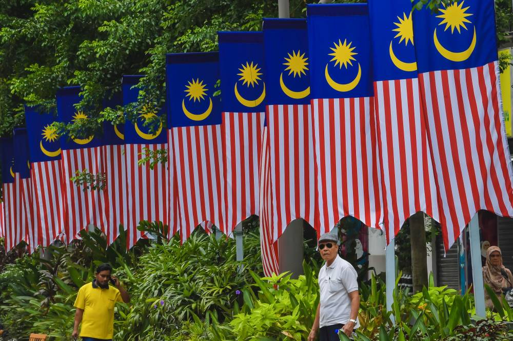 The Jalur Gemilang has been put up to enliven the National Month celebrations in conjunction with National Day on August 31. Photo by Bernama