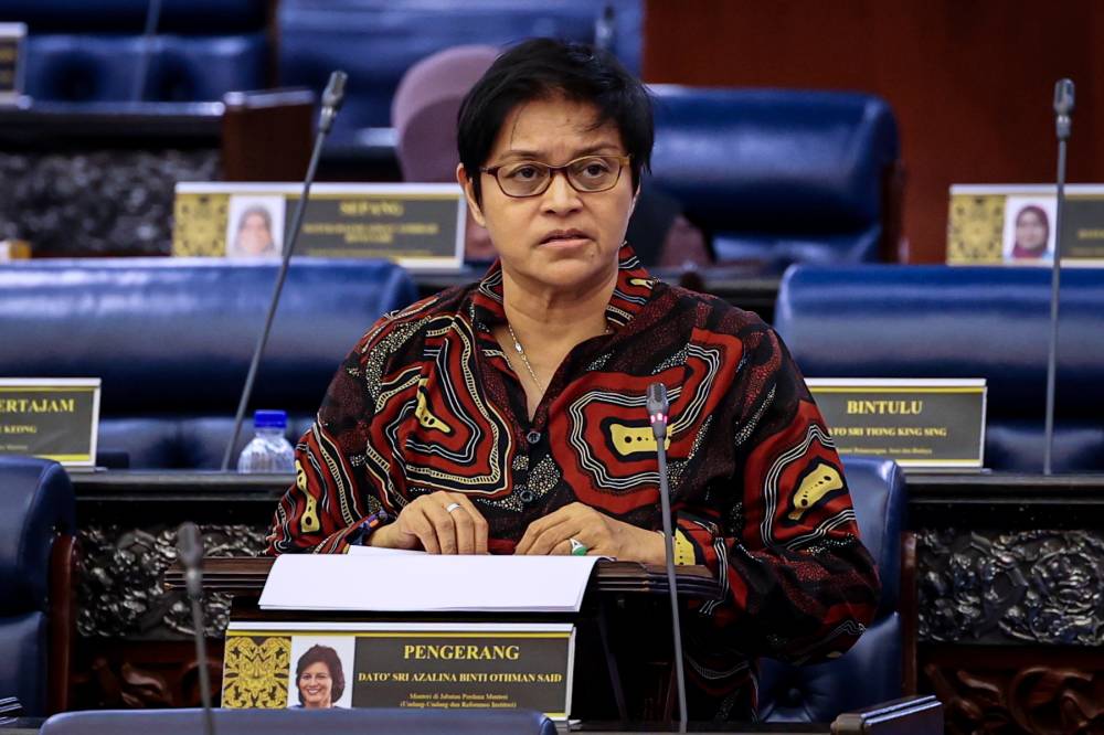 Minister in the Prime Minister’s Department (Law and Institutional Reform) Datuk Seri Azalina Othman Said. Bernama FILE PIX